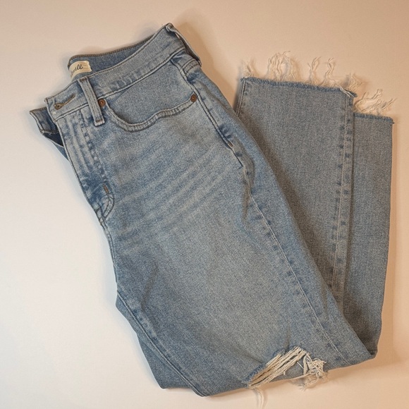 Madewell Denim - Madewell The Momjean High Rise Straight Leg Jeans 26 Petite 24” Inseam